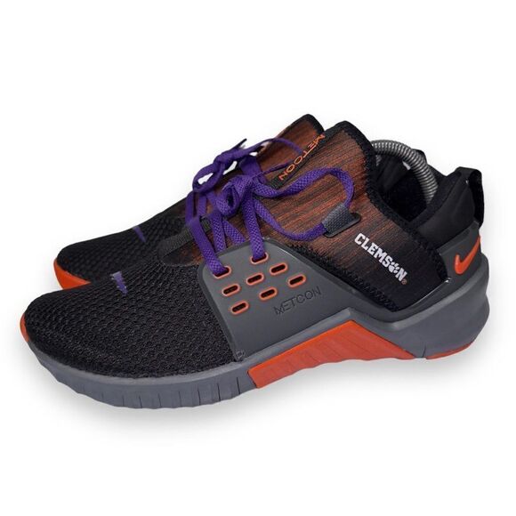 Nike Free X Metcon 2 Performance Sneakers "Clemson Tigers" CQ8150-001 Men's 8.5 - Picture 2 of 11